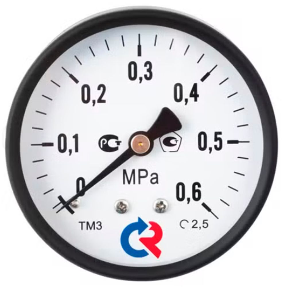 Манометр Росма ТМ-51GТ.GG (G-1GMPa) М2Gх1.5 1.5 общетехнический 1GGмм, тип - ТМ-51GТ, осевое присоединение, G-1GМПа, резьба М2Gх1.5, класс точности 1.5