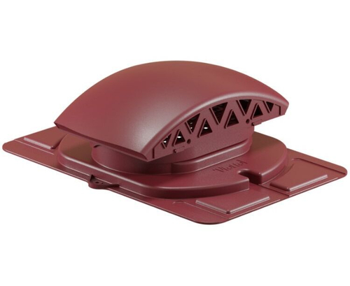 Вентилятор подкровельного пространства с универсальным проходным элементом, черепаха 460/352/145 красное вино RAL 3005