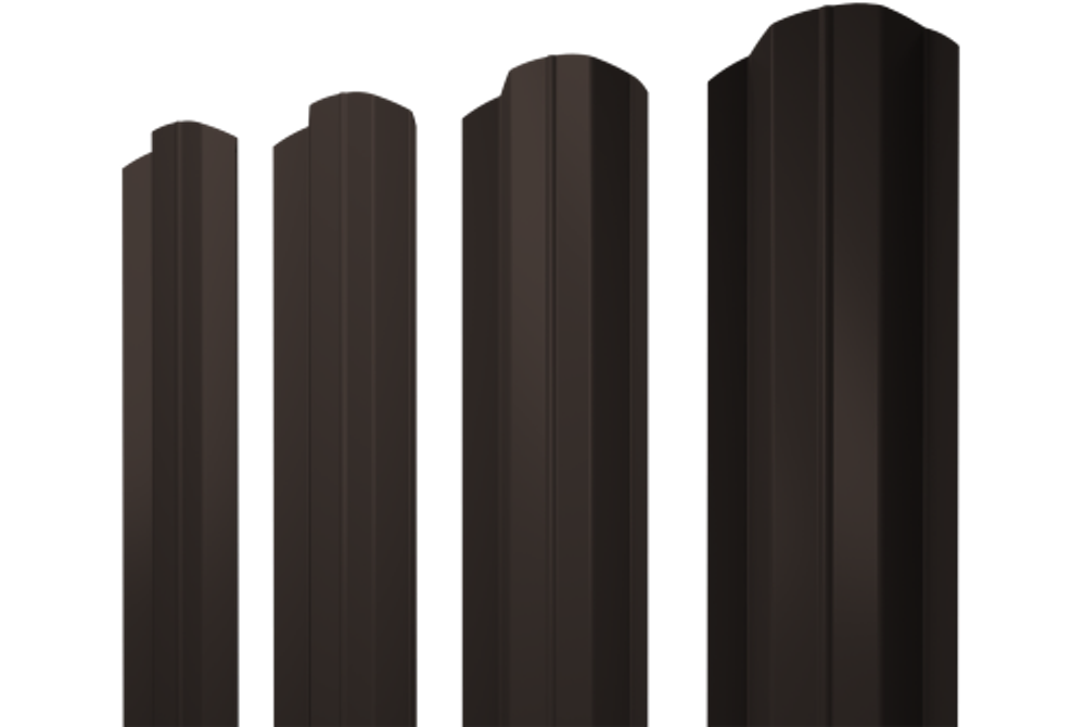 Штакетник М-образный B фигурный 0,5 PurPro RR 32 темно-коричневый
