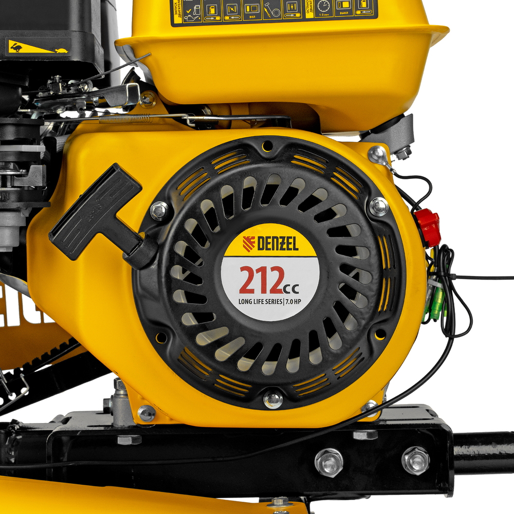 Мотоблок DPT-170S, 7 л.с., ремен.сцеп, фрез 3х4, ШОМ, передачи 2В/1Н Denzel