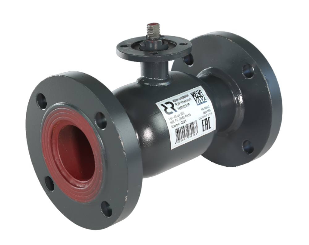 Ридан RJIP Premium 065N0332R — Кран шаровой FF DN65 PN25 GF (фланцевый, под привод, стандартный проход)