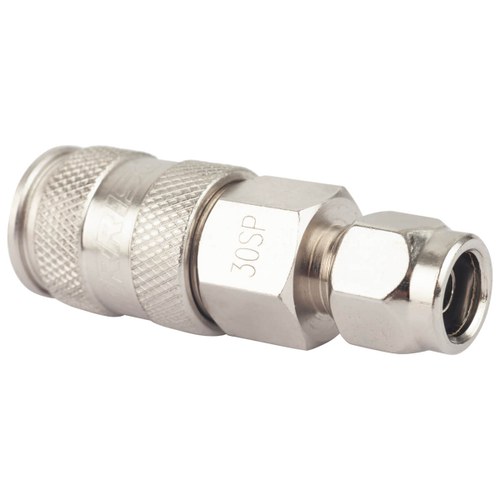 Пневматическое быстроразъёмное соединение с обжимным креплением PU шланга Ø 6.5х10 мм Harrison HRS-30SPA