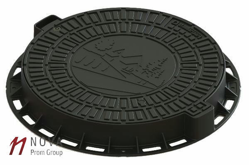 Люк садовый пластиковый черный «Домик»