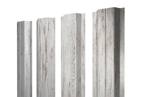 Штакетник П-образный A с прямым резом 0,45 Print Elite Snow Wood TwinColor