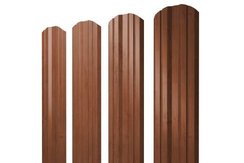 Штакетник Twin фигурный 0,45 Print Elite Rowan TwinColor