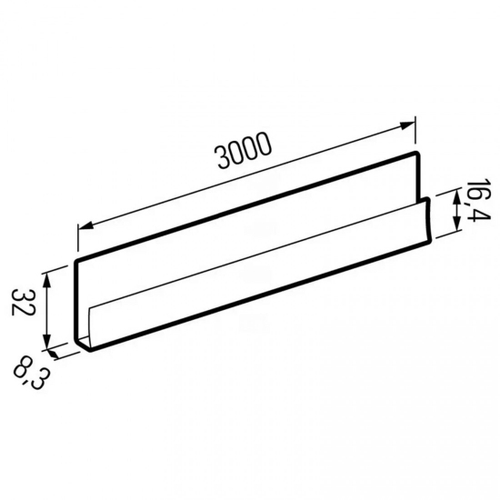 Стартовая планка для фасадных панелей ТехноНиколь 3 м, шт
