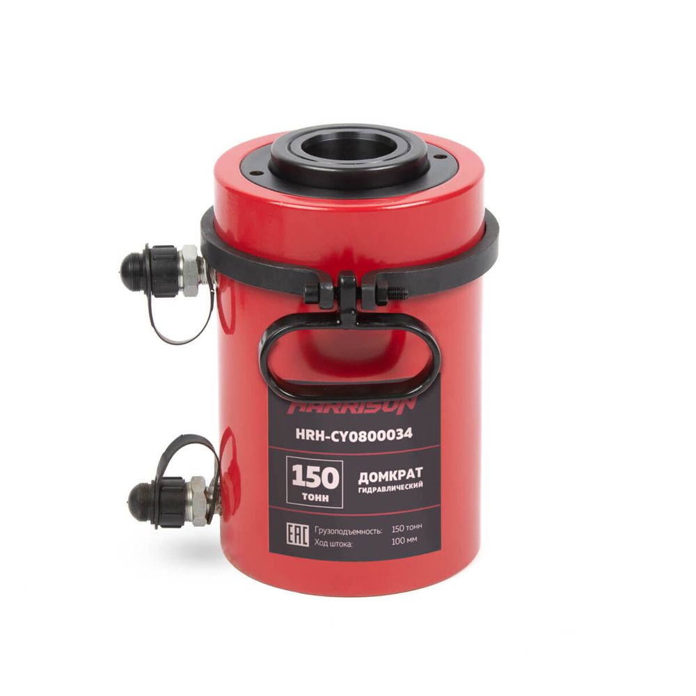 HRH-CY0800034 Гидравлический домкрат с полым штоком, двуполостной 150 тонн, 100 мм