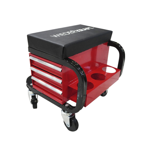 WDK-86032 Табурет механика с 3 инструментальными ящиками, г/п 110 кг