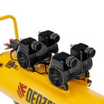 Компрессор безмасл. малошумный DLP-3000/100, 3 кВт, 2х1,5 кВт,100 л, 2850 об/мин,500 л/мин Denzel