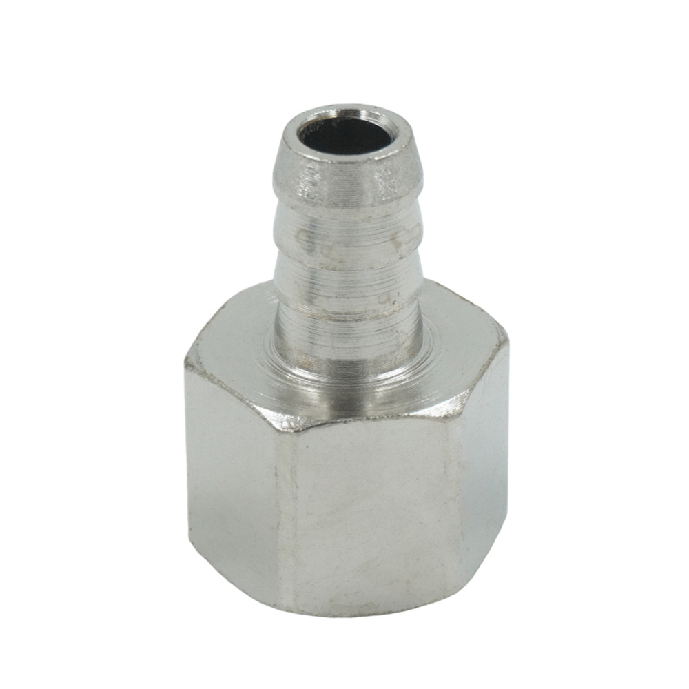 OPT-74012HF Штуцер пневматический ёлочка с обжимным кольцом, внутренняя резьба 1/4", 12 мм