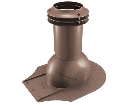 Выход вентиляции канализации для мягкой кровли при монтаже 469\370\423 шоколад RAL 8017