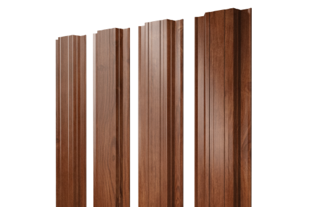 Штакетник Прямоугольный с прямым резом 0,45 Print Elite Rowan TwinColor