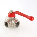 Кран шаровый трехходовой/L ½"в x ½"в x ½"в Valtec VT.360.N.04