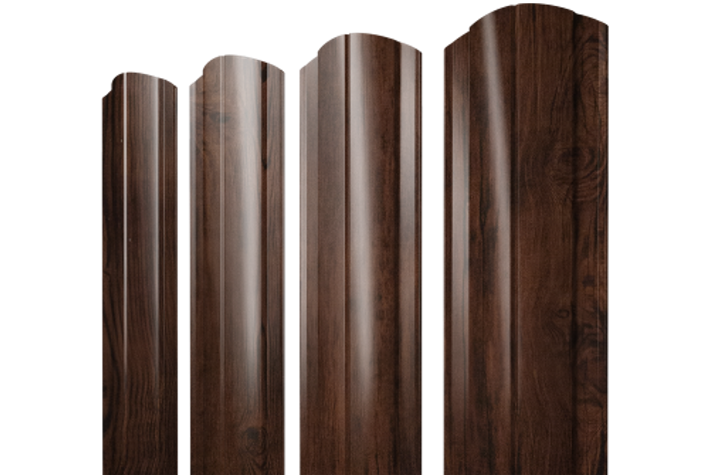 Штакетник Круглый фигурный 0,45 Print Elite Cherry Wood TwinColor