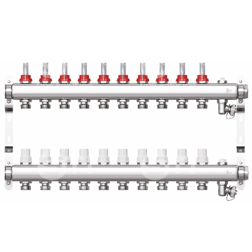 Коллекторная группа STI СМ10F в сборе с расходомерами (10 вых.)