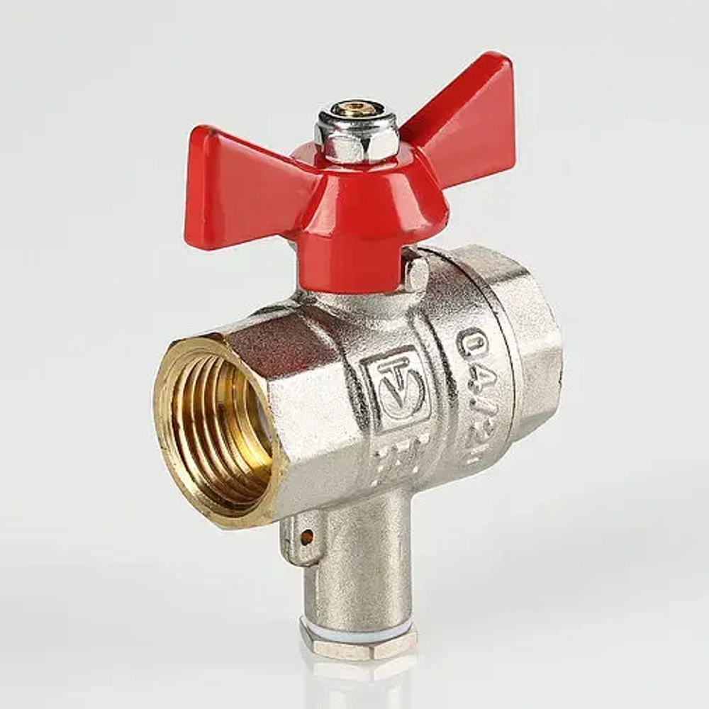 Кран шаровый для подключения датчика температуры ½"в x ½"в Valtec VT.247.N.04