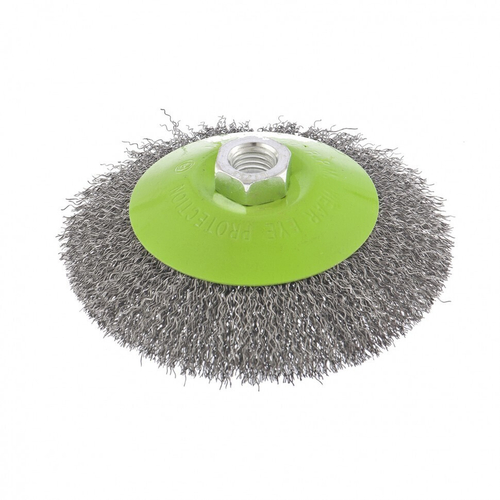 Щетка для УШМ, 125 мм, М14, "тарелка", витая проволока Сибртех