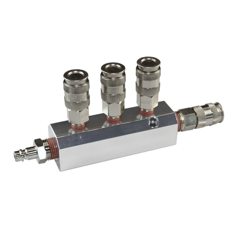 WDK-85MB Разветвитель пневматический с увеличенной пропускной способность, вход со штекером, 4 выход