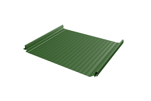 Кликфальц Pro Gofr Grand Line 0,45 PE с пленкой на замках RAL 6002 лиственно-зеленый