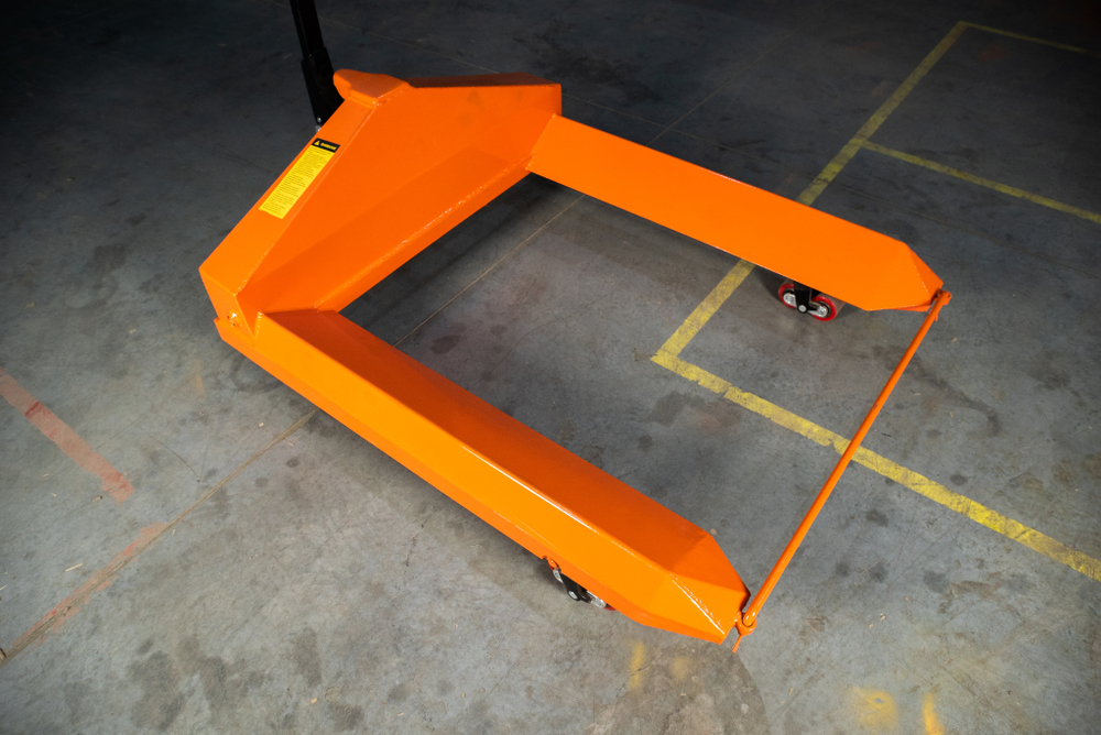 Тележка гидравлическая для рулонов 2500 кг 1150х1150 мм полиуретановые колеса TOR HZT