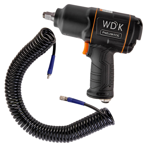 Пневматический ударный гайковерт со спиральным шлангом WDK-20440H10