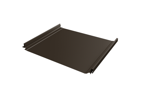 Кликфальц Pro Grand Line 0,5 GreenCoat Pural BT с пленкой на замках RR 32 темно-коричневый (RAL 8019 серо-коричневый)