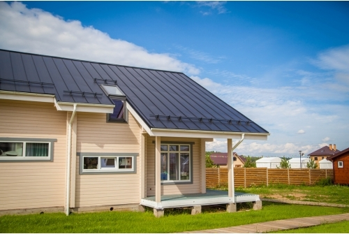 Кликфальц Grand Line 0,5 Drap с пленкой на замках RAL 7024 мокрый асфальт