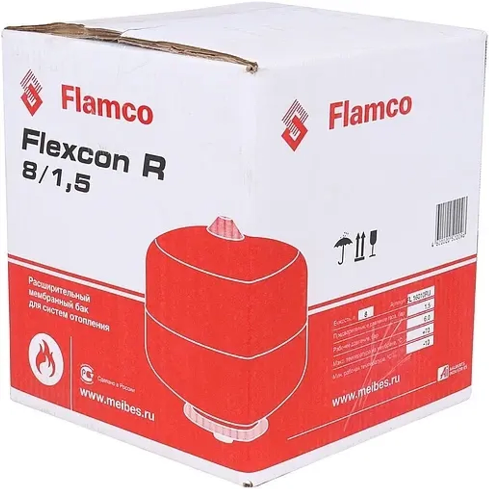 Расширительный бак Flamco Flexcon R 8л 6 бар 16010RU