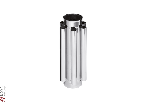 Дымоход-конвектор Феррум нержавеющий (430/0,8мм) ф150 L=0,5м