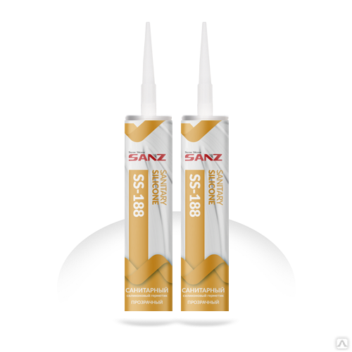 Санитарный силиконовый однокомпонентный герметик SANZ АС-188 280 мл бесцветный