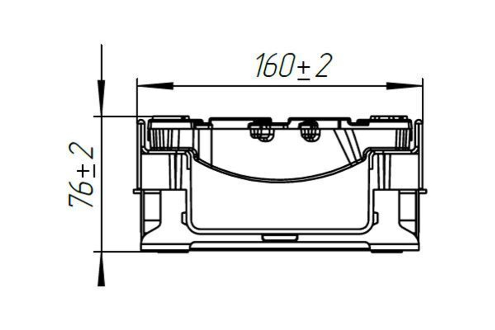 Лоток водоотводный PolyMax Drive DN100 h76 пластиковый с решеткой щелевой чугунной ВЧ кл. Е (комплект)