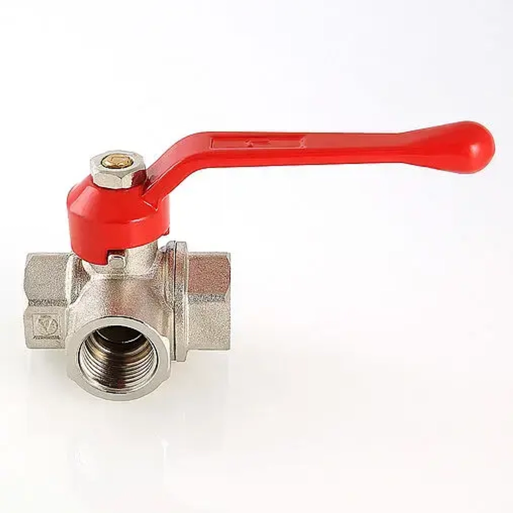 Кран шаровый трехходовой/L ½"в x ½"в x ½"в Valtec VT.360.N.04