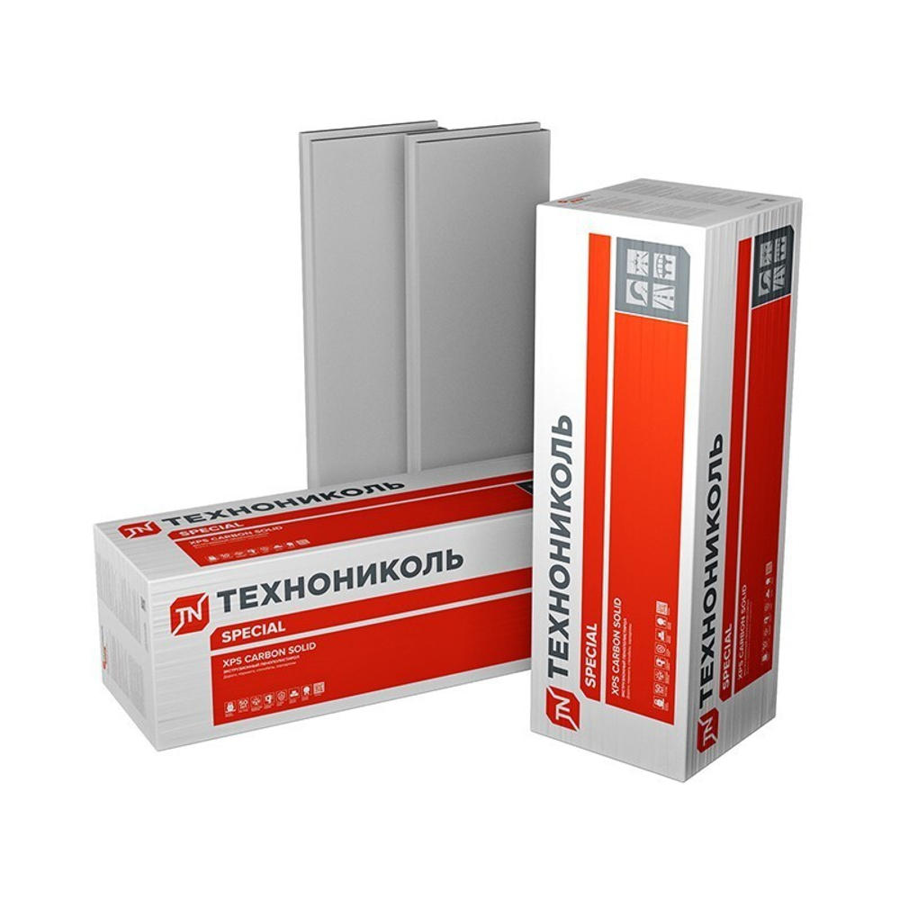 Экструдированный пенополистирол ТехноНиколь XPS CARBON SOLID 500 2400х600х40 мм, 10 шт/упак