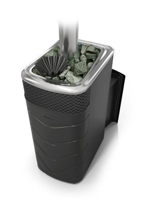 Печь для бани ТМФ Гейзер XXL 2017 Inox Витра закр.каменка антрацит