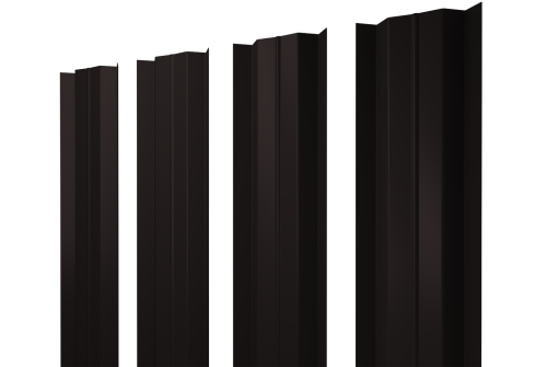 Штакетник М-образный В с прямым резом 0,45 Drap TX RAL 9005 черный