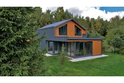 Фальц двойной стоячий Grand Line 0,5 PurPro Matt 275 с пленкой на замках RAL 7024 мокрый асфальт