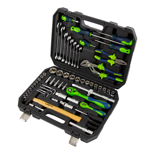 Набор инструментов 76 предметов CrV, 1/2", 1/4" Сибртех