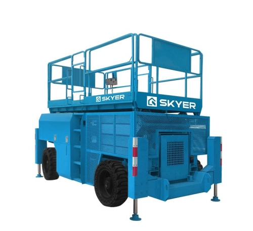 Подъемник самоходный дизельный ножничный с выдвижными платформами SKYER DPL1568