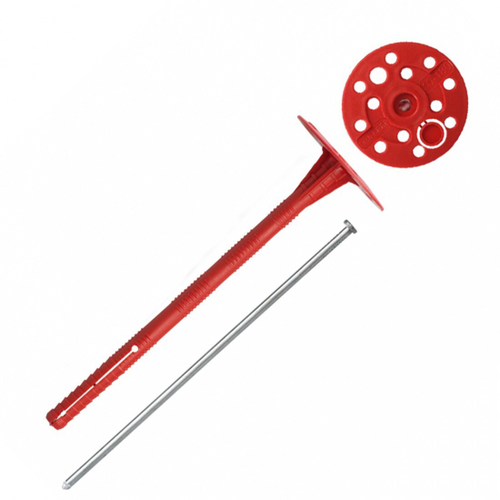 Дюбель для теплоизоляции Tech-Krep IZM-T с металлическим гвоздем и термокрышкой 10х90 мм, 1000 шт/упак