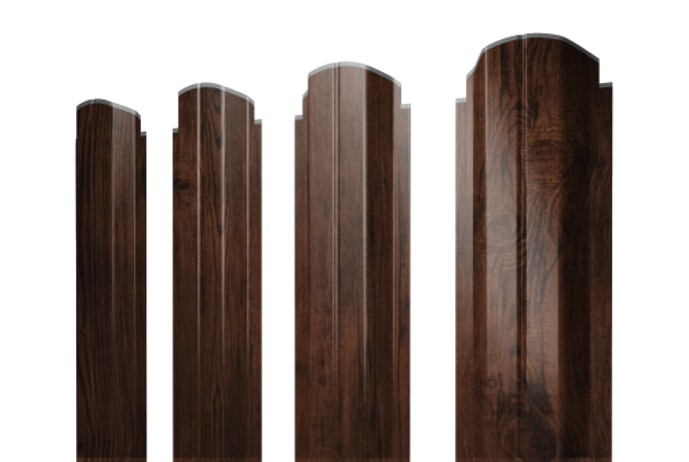 Штакетник П-образный А фигурный 0,45 Print Elite Cherry Wood TwinColor