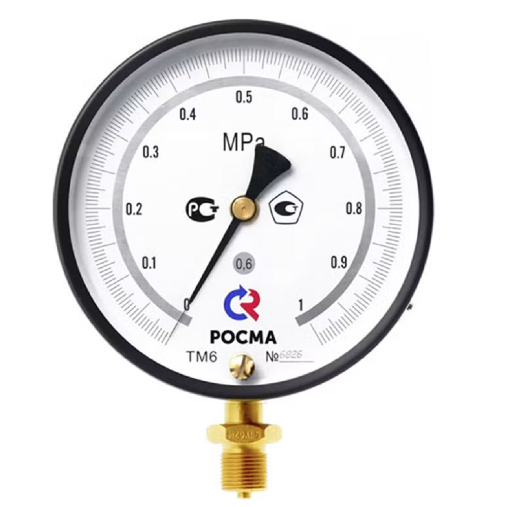 Манометр Росма ТМ-61GРМТИ.GG (G-16 МПа) М2Gх1.5 G.6 ЗП общетехнический 15G мм, манометр точных измерений, радиальное присоединение, G-16 МПа, резьба М2Gх1.5, класс точности G.6