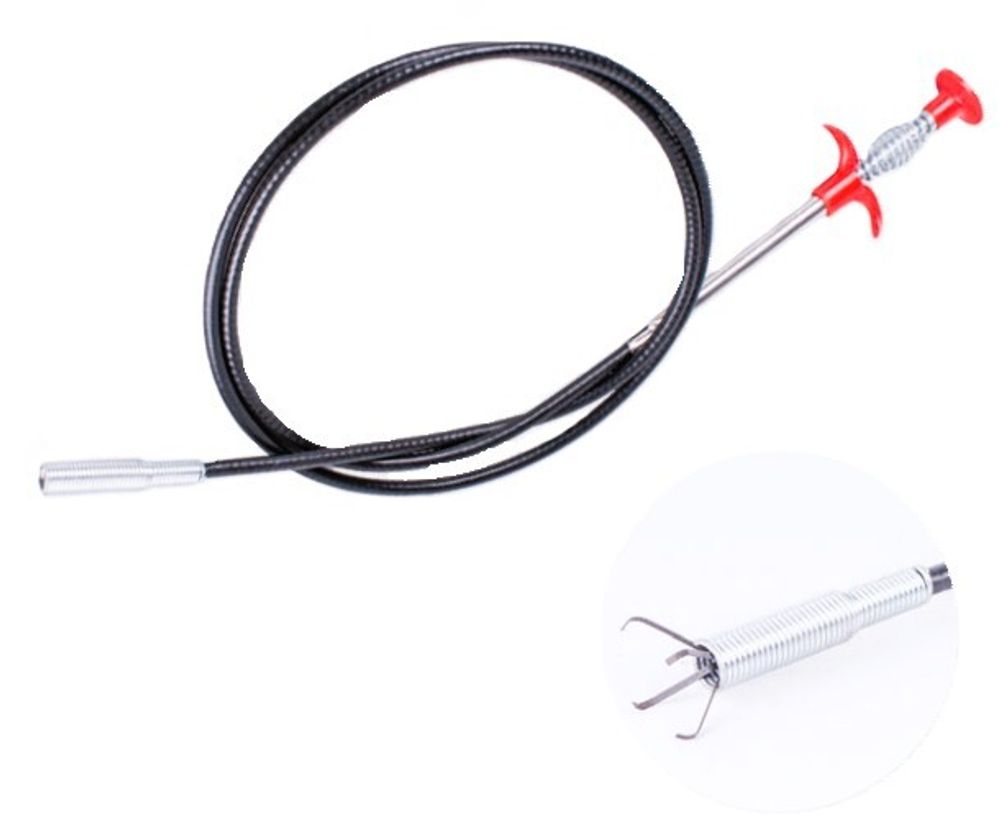 51418-8-90 Домочист Устройство для извлечения предметов из труб, в виниловой оплетке. Длина 92 см