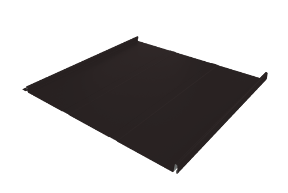 Фальц двойной стоячий Line Grand Line 0,5 PurPro Matt 275 с пленкой на замках RAL 9005 черный