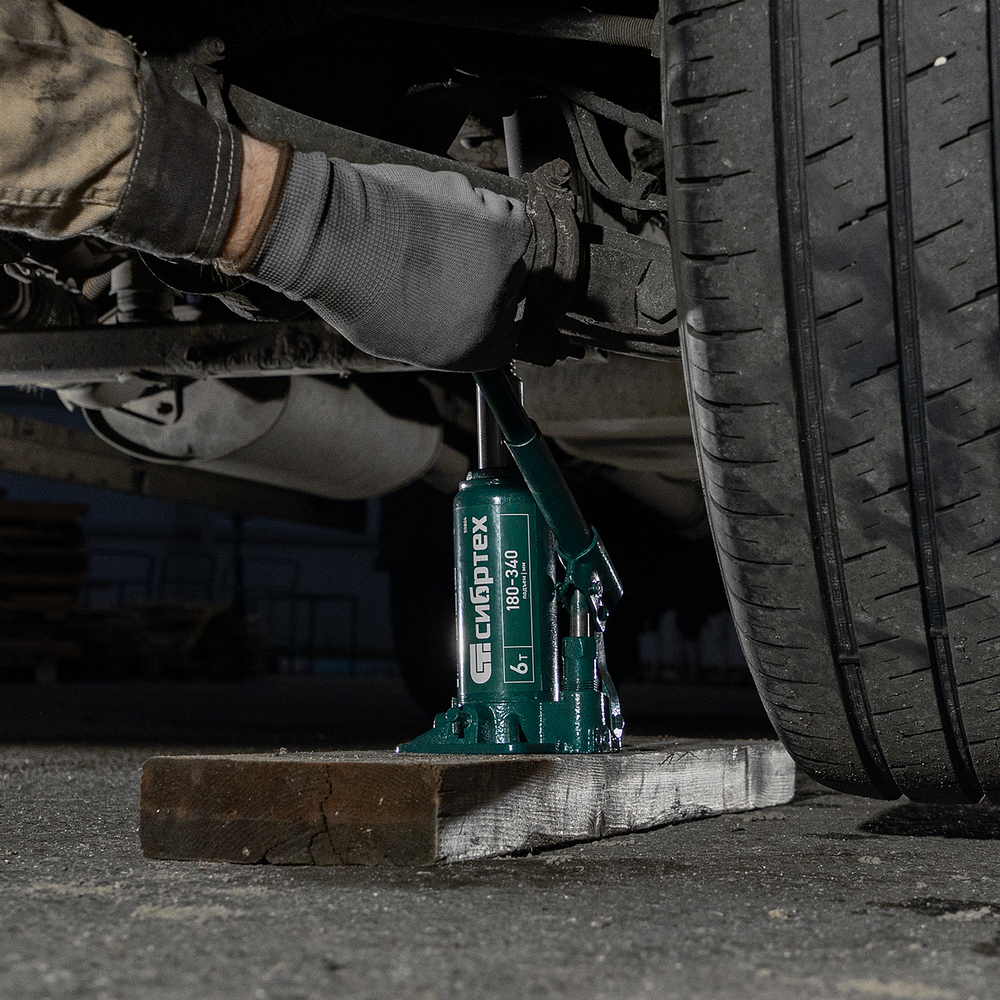 Домкрат гидравлический бутылочный, 6 т, 180-340 мм Сибртех