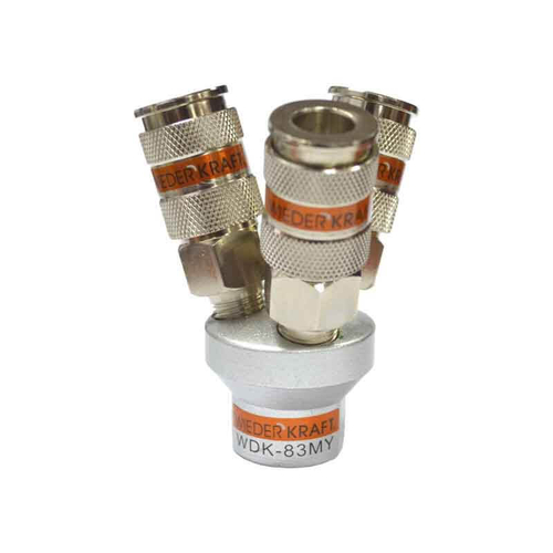 WDK-83MY Распределитель пневматический V-образный тройной, 3 быстроразъемных EU соедения, вход с рез