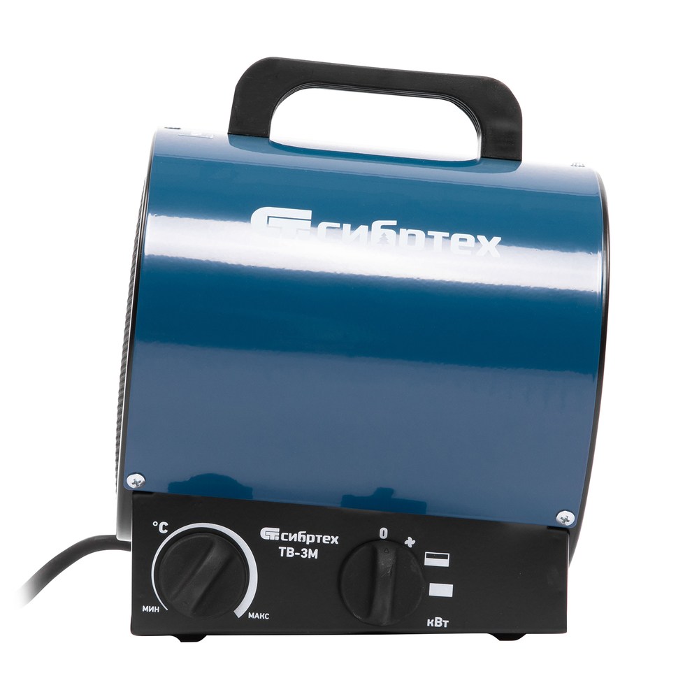 Тепловая пушка ТВ-3М (тепловентилятор) 230 В, 3 режима: вентилятор/1500 Вт /3000 Вт Сибртех