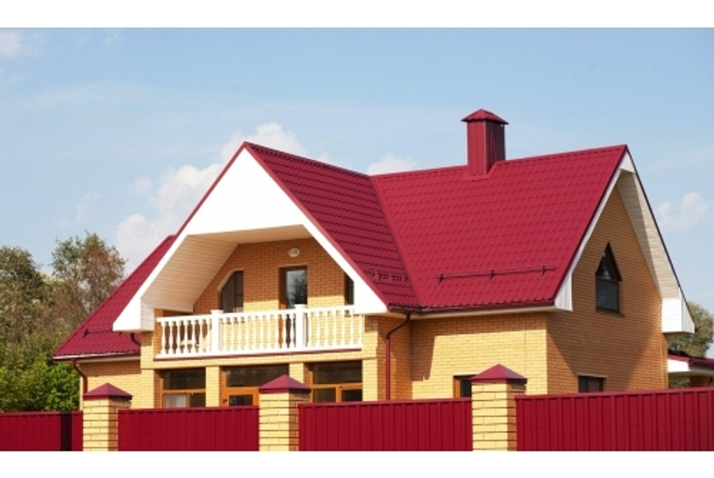 Металлочерепица классик 0,5 Satin RAL 3005 красное вино