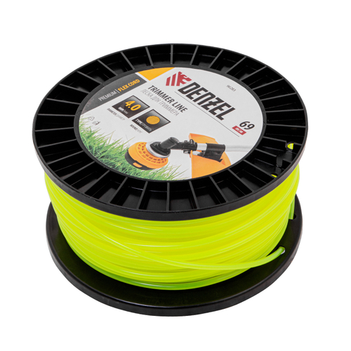 Леска для триммера круглая, 4,0мм х 69м, на DIN катушке FLEX CORD,  Denzel