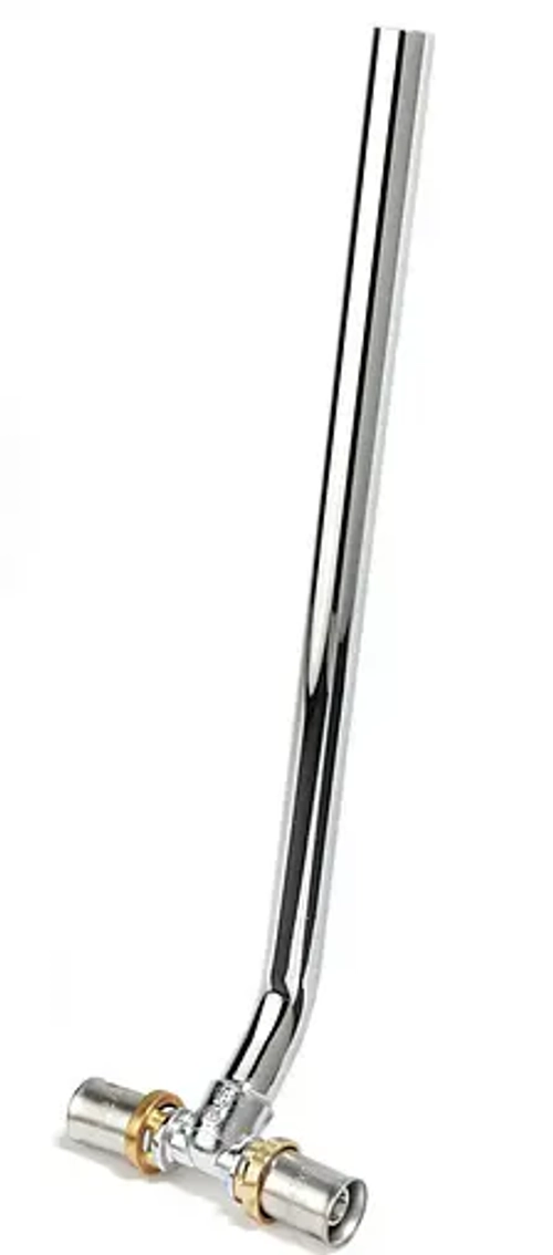 Тройник пресс радиаторный с хромированной трубкой 16мм x 16мм x 16мм Giacomini RM158X034