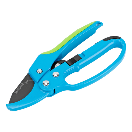 Секатор прямого реза, 200 мм, храповой механизм, металлические обaрезиненные рукоятки, Luxe, Palisad